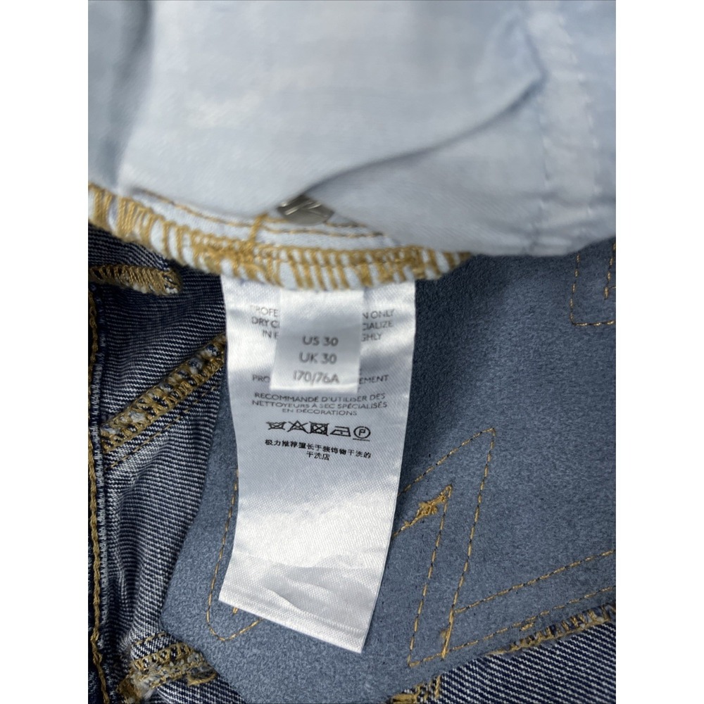 We The Free Sz 30x33 Retro Thunderbird Flare Jeans Electric Blue Lightning Bolt - Picture 6 of 10